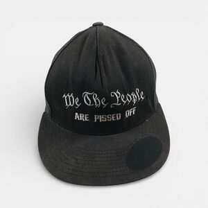Yupoong We The People Are Pissed Off Black Snapback Trucker Hat Mesh Cap Mens